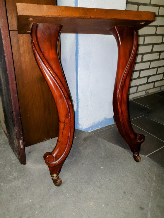 Image 1 of Antiek mahonie coulissen tafel 