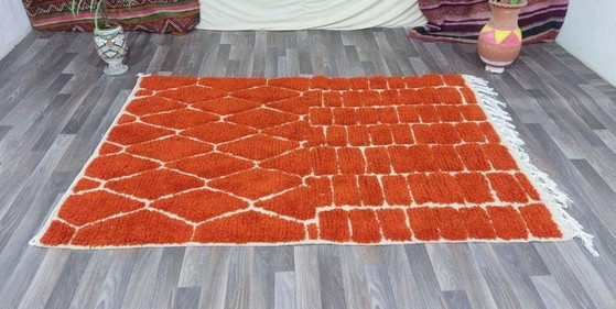 Magnificent Orange Geometric Pattern Rug 170/250cm – Rugs & carpets, Wool (photo 2 of 7)