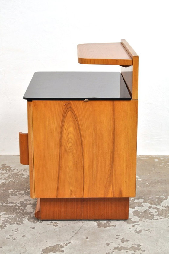 Comodini Art Déco Jindrich Halabala, anni '40 – Glass, Wood (photo 5 of 13)