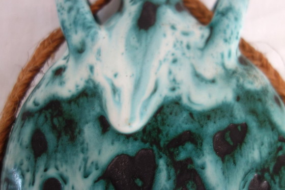 Image 1 of Fiaschetta in ceramica Fat Lava arte popolare Francia anni '50