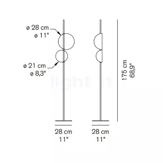 Image 1 of SUPERLUNA 397 BLACK / OLUCE Lamp