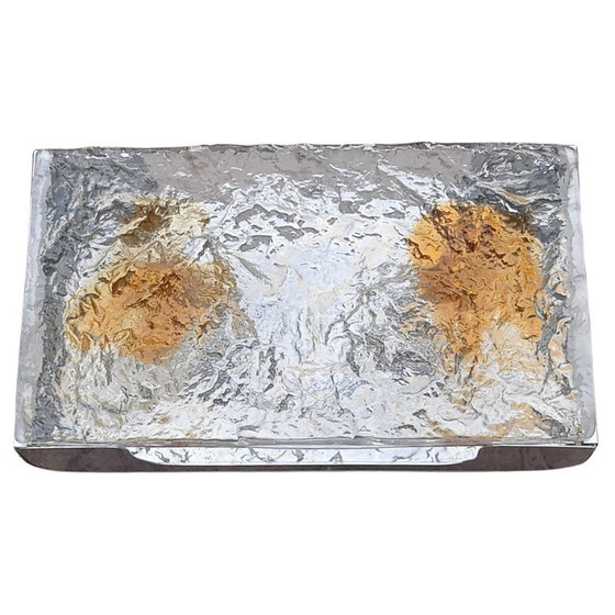 Image 1 of Venini Italy Wandleuchte „Stone“, Design aus den 70er Jahren, dickes Säureglas