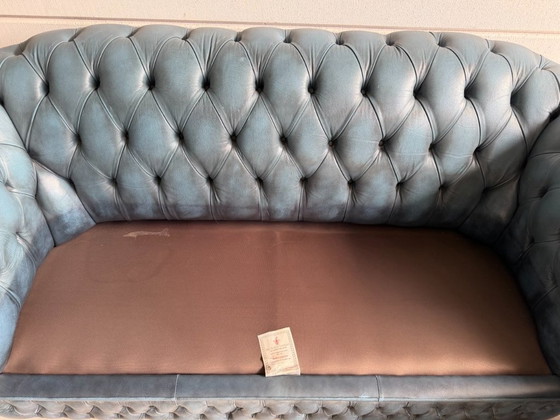 SET PRICE Vintage English Chesterfield sofa set – Seating area, Leather (photo 13 of 13)