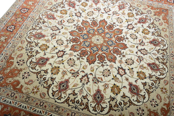 Image 1 of Tappeto persiano annodato a mano - Tabriz 50 Raj con seta 203 x 200 cm