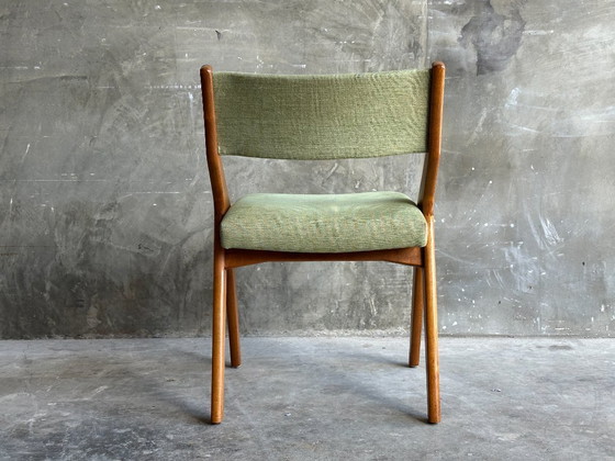 Image 1 of 6x eetkamerstoelen '50 - Nieuw gestoffeerd | Perriand stijl