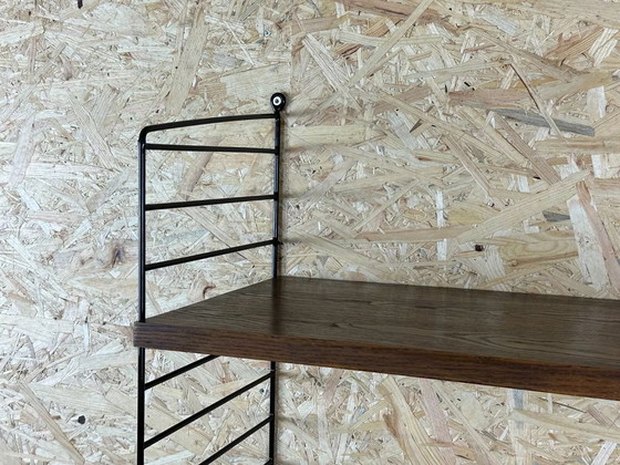 Image 1 of 60s 70s oak string shelf module by Kajsa & Nils "Nisse" Strinning Sweden