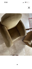 2 fauteuils Art Déco en velours