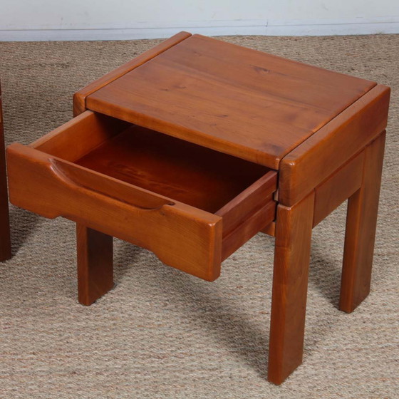 Image 1 of Coppia di comodini in olmo per Maison Regain, 1970