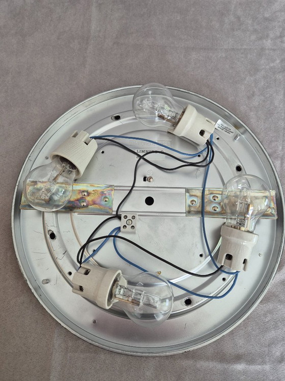 Image 1 of Glashütte Limburg 2275 Lampada da soffitto grande in vetro testurizzato ambrato, 50 cm