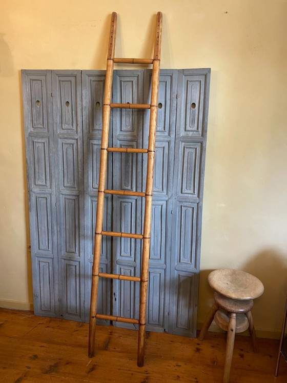Escabeau de bibliothèque ancien du XIXe siècle, français – Objets déco, Wood (photo 9 of 11)