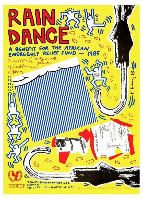 Image 1 of Rain Dance - UNICEF Warhol Lichtenstein Haring Basquiat Ono 