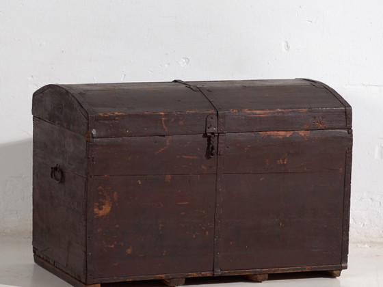 Kleine donkergekleurde antieke kist (ca. 1900) #21 – Ladekasten, Rustic (photo 2 of 40)
