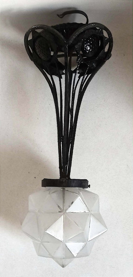 Image 1 of Art Deco pendant light, 45 cm high