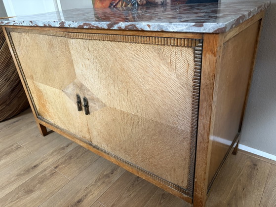 Credenza Art Déco vintage con piano in marmo – Credenze, Legno (photo 5 of 6)