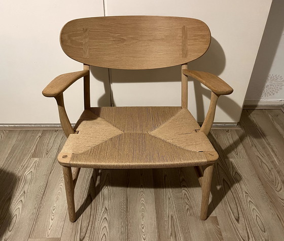 Image 1 of 1x Carl Hansen Ch22 Fauteuil Par Hans Wegner