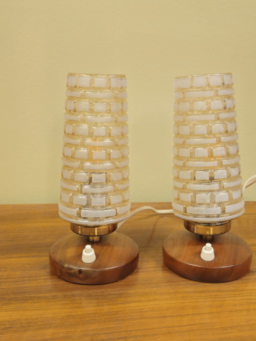 Lampes de chevet vintage - Lot de 2 lampes de table