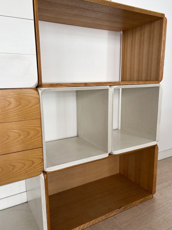 Two-tone modular Bookcases Samara by Derk Jan De Vries for Maisa, Italy, 70s, 8-piece set, White (photo 8 of 23)