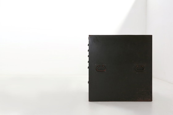 Image 1 of Classeur ou commode militaire en métal vert forêt, 1956