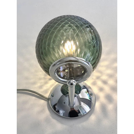 Image 1 of Lot of 4 Contemporary Green “Ballotton” Murano Glass Wall Sconces
