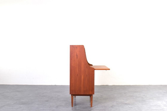 Image 1 of Segretaria danese in teak di metà secolo realizzata da Gunnar Nielsen per Tibergaard, anni '60.