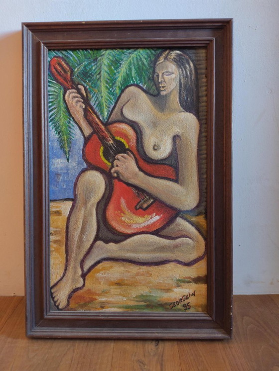 Image 1 of Simbiosi" di Georgelin, olio su tavola, artista francese di Morvan