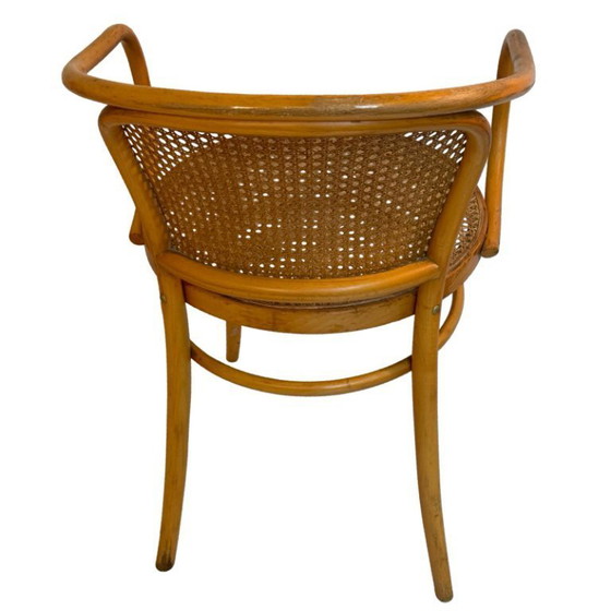 Image 1 of Ligna Drevounia (Thonet) - Nr. 210 - Bugholzstuhl mit Sitzfläche aus Geflecht / Rattan