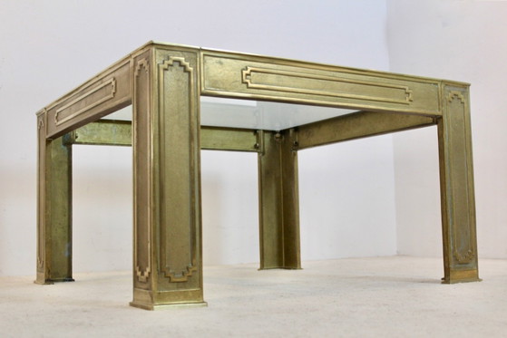 Paire de Tables d'appoint brutalistes en bronze coulé par Peter van Heeck, Verre, Industrieel (photo 8 sur 12)