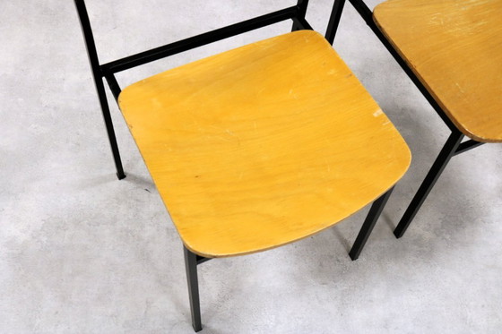 Image 1 of 6x vintage industriële stoelen 