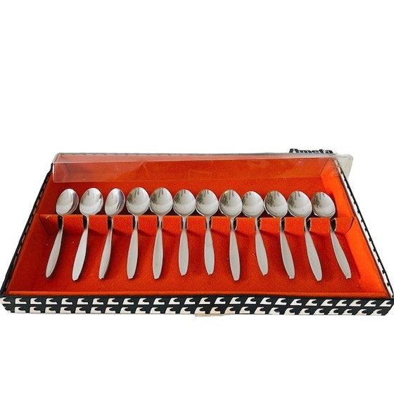 Image 1 of Amefa cuillères à café set vintage acier inoxydable