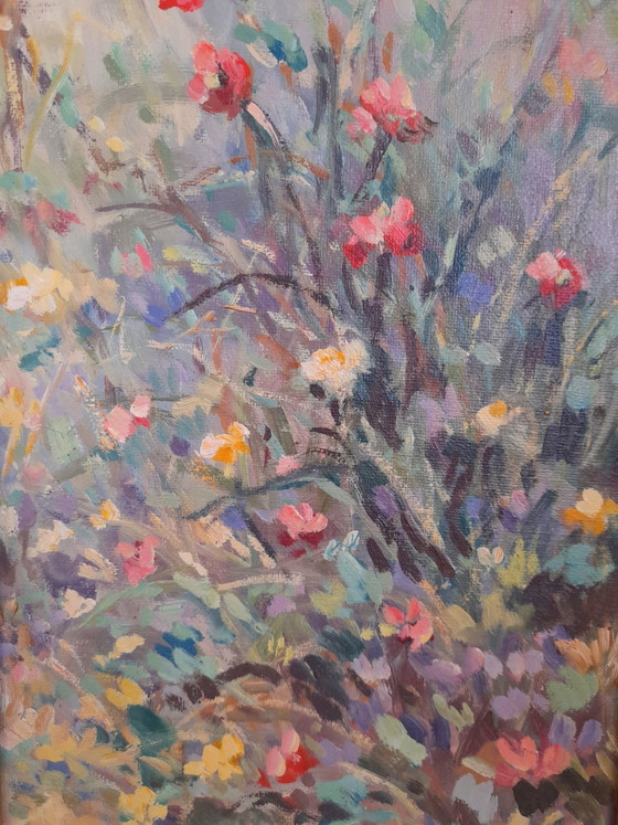 Image 1 of Pair of Danish floral paintings signed Allan Karms