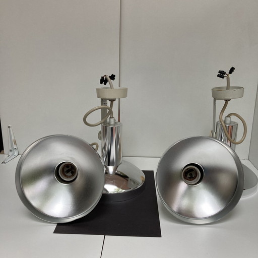 4 wall lights CONCORD LIGHTNING INTERNATIONAL vintage aluminium wall or ceiling light