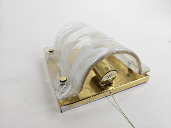 Image 1 of Lampada da parete in vetro di Murano di Hillebrand, Germania, anni '70