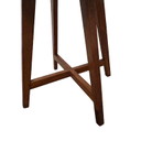 Vintage round solid oak side table, 1950s