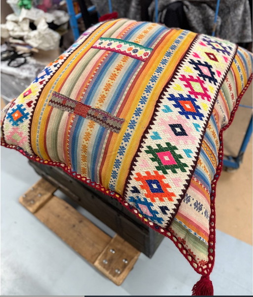 #Bohèmien Style#, Coussin de sol en fourrure, 85x85