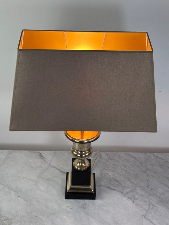 Image 1 of Lampe en bronze et marbre dans le goût Maison Charles 1950'S