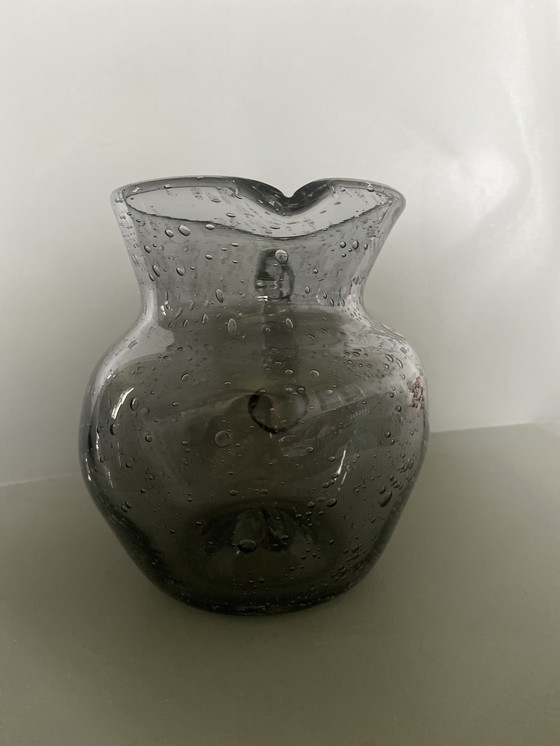 Image 1 of Jarra/jarra de vidrio hecha a mano con burbujas