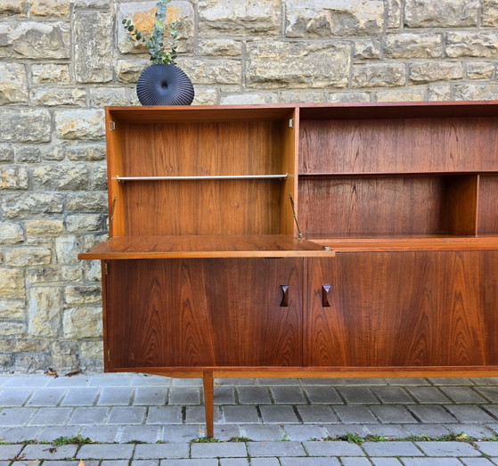 Dressoirs Highboard jaren 60 Teak Mid Century jaren 70 Vintage Kast Vitrine – Wood (photo 11 of 12)
