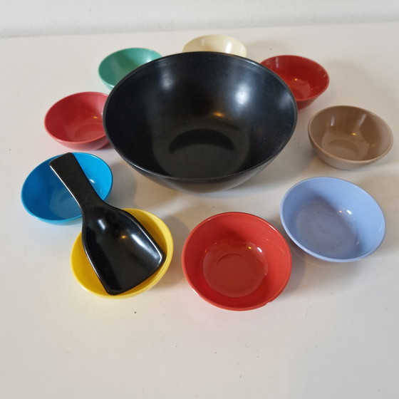 Image 1 of Set di ciotole per snack vintage anni '50 con arachidi