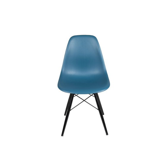 Image 1 of 38x Vitra Eames Plastic Side Chair, maple black/sea blue
