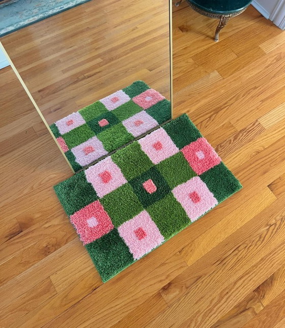 Image 1 of Tapis CUTE en laine fait main – coloris personnalisables 100cmx70cm