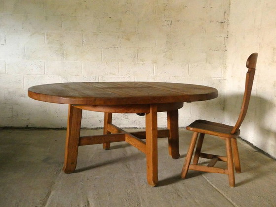Sala da pranzo brutalista in rovere di De Puydt – Tavoli da pranzo, Legno (photo 8 of 9)