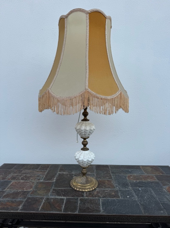 Lampada in maiolica e ottone anni '60 – Lampade da tavolo, Ceramica (photo 9 of 15)