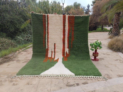 Custom Green Moroccan Carpet 200cmx300cm 