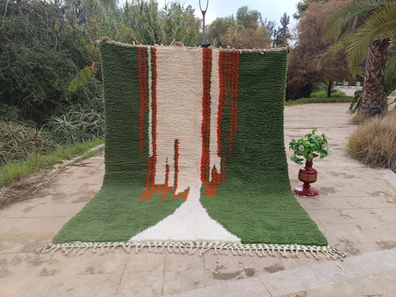 Image 1 of Custom Green Moroccan Carpet 200cmx300cm 