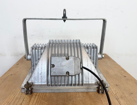 Image 1 of Faretto da teatro vintage grigio con copertura in vetro, anni '80