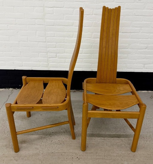 2 vintage Allmilmö designer stoelen