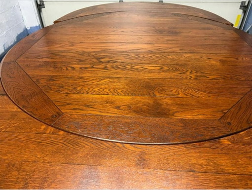 Kersenhout bannink Jugendstil uitschuifbaar eetkamer tafel 