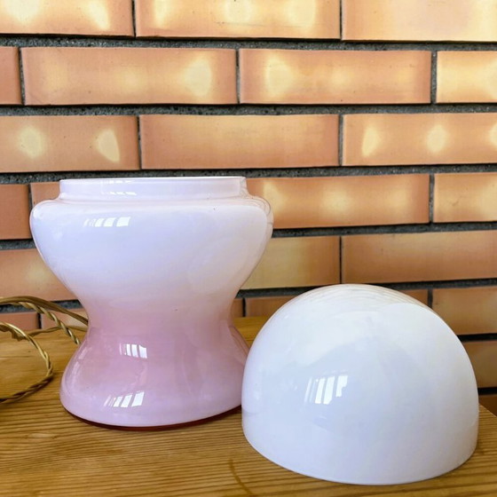 Space Age Pink Opaline Glass Accent Table Lamp, 1960s (photo 9 of 13)