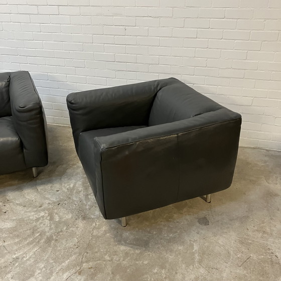 Image 1 of Poltrone di design &quot;Bommel&quot; con etichetta in pelle Gerard Van De Berg