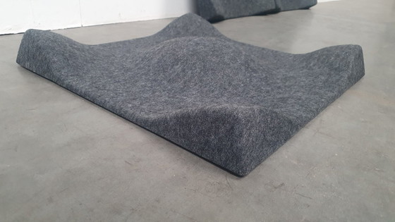Image 1 of Offecct soundwave swell acoustic 3D design panels gray felt, modular